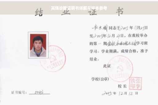 高烧诊断证明书详解与样本参考