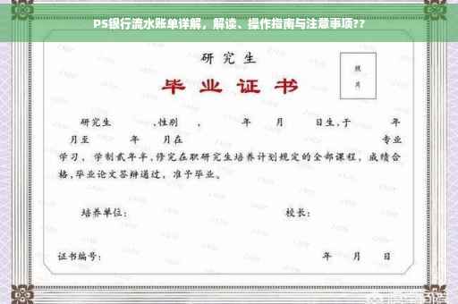 PS银行流水账单详解，解读、操作指南与注意事项??