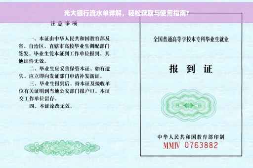 光大银行流水单详解，轻松获取与使用指南?