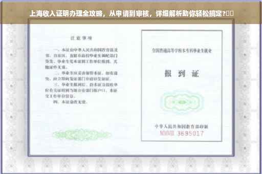 上海收入证明办理全攻略，从申请到审核，详细解析助你轻松搞定?⚡️