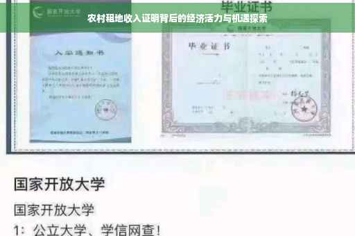 农村租地收入证明背后的经济活力与机遇探索