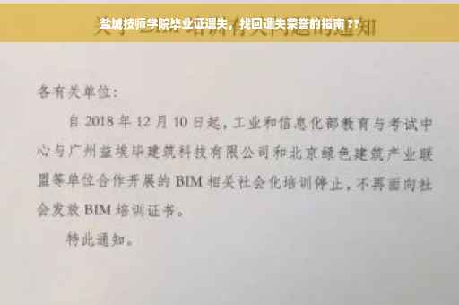 盐城技师学院毕业证遗失，找回遗失荣誉的指南 ??