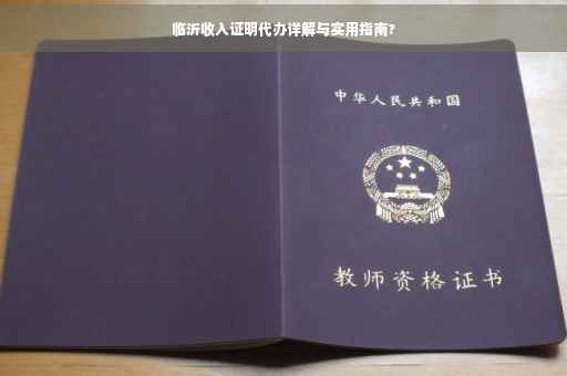 临沂收入证明代办详解与实用指南?
