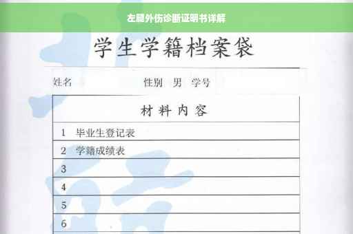 左腿外伤诊断证明书详解
