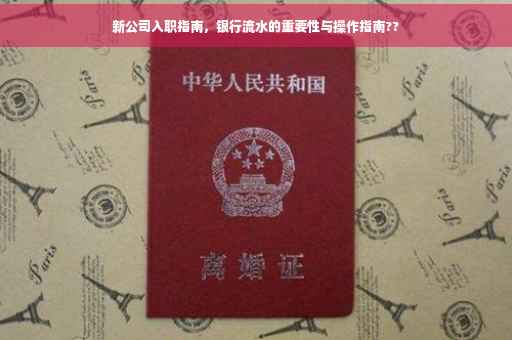 新公司入职指南，银行流水的重要性与操作指南??