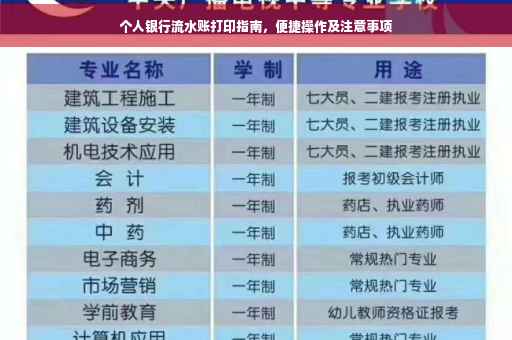 个人银行流水账打印指南，便捷操作及注意事项