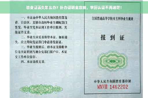 毕业证丢失怎么办？补办证明全攻略，学历认证不再迷茫！