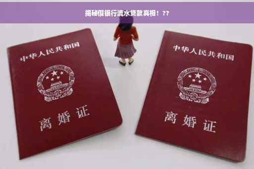 揭秘假银行流水贷款真相！??