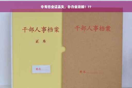 中专毕业证丢失，补办全攻略！??