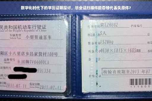 数字化时代下的学历证明探讨，毕业证扫描件能否替代丢失原件？