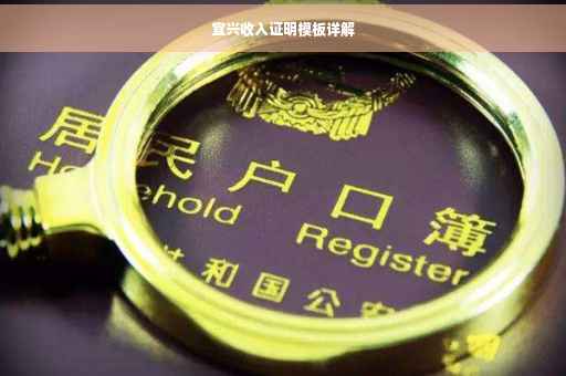 宜兴收入证明模板详解