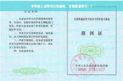 手写收入证明可行性解析，全面解读细节！?