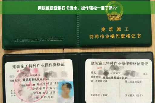 网银便捷查银行卡流水，操作轻松一目了然??