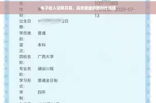 电子收入证明开具，高效便捷的新时代选择
