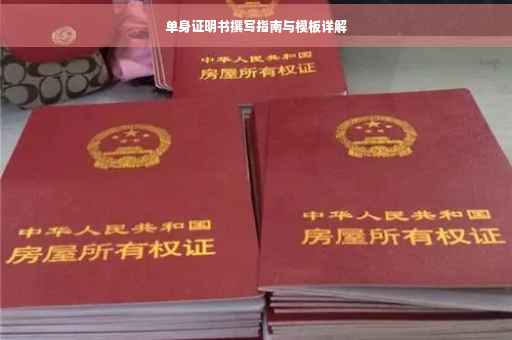 单身证明书撰写指南与模板详解