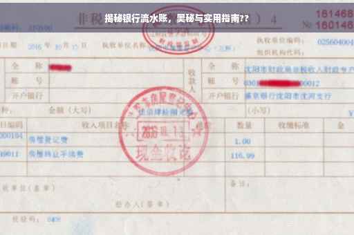 揭秘银行流水账，奥秘与实用指南??