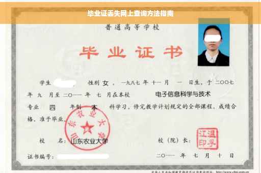 毕业证丢失网上查询方法指南