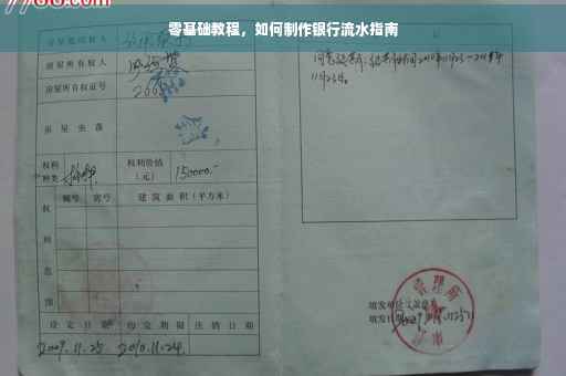 零基础教程，如何制作银行流水指南