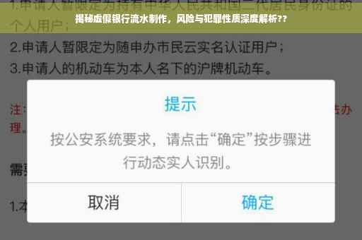 揭秘虚假银行流水制作，风险与犯罪性质深度解析??