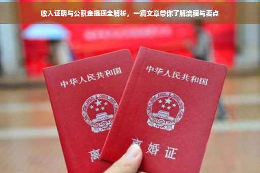 收入证明与公积金提现全解析，一篇文章带你了解流程与要点