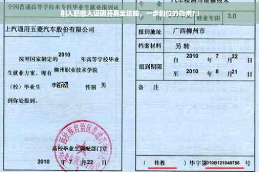 刚入职收入证明开具全攻略，一步到位的指南?✨