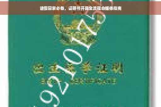 请假回家必备，证明书开具全流程自媒体指南