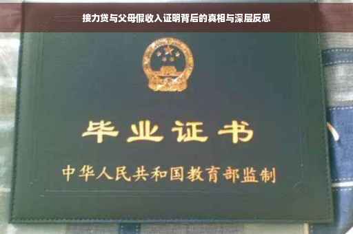 接力贷与父母假收入证明背后的真相与深层反思