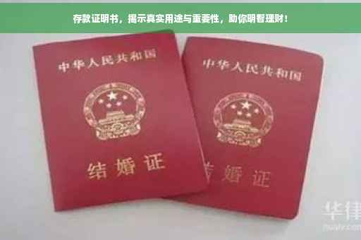 存款证明书，揭示真实用途与重要性，助你明智理财！