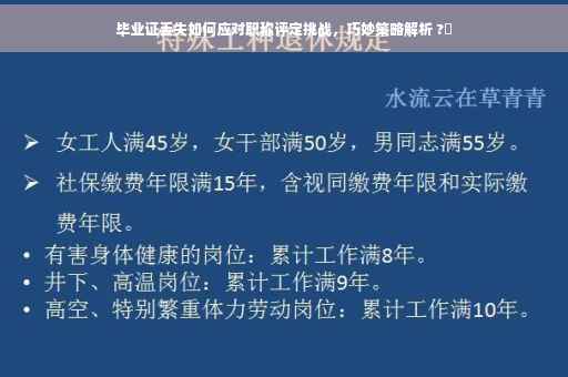 毕业证丢失如何应对职称评定挑战，巧妙策略解析 ?✨