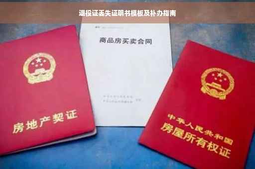 退役证丢失证明书模板及补办指南