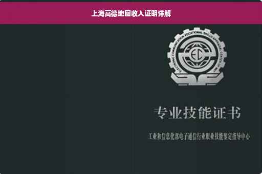 上海高德地图收入证明详解