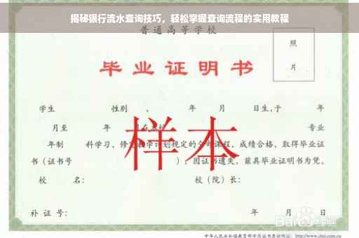 揭秘银行流水查询技巧，轻松掌握查询流程的实用教程