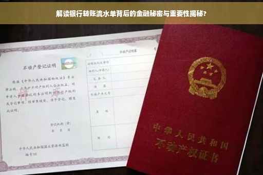解读银行转账流水单背后的金融秘密与重要性揭秘?