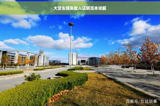 大货车损失收入证明范本详解