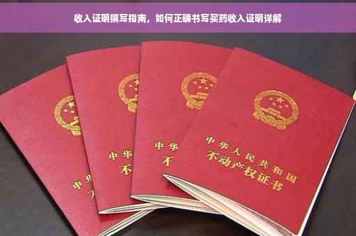 收入证明撰写指南，如何正确书写买药收入证明详解