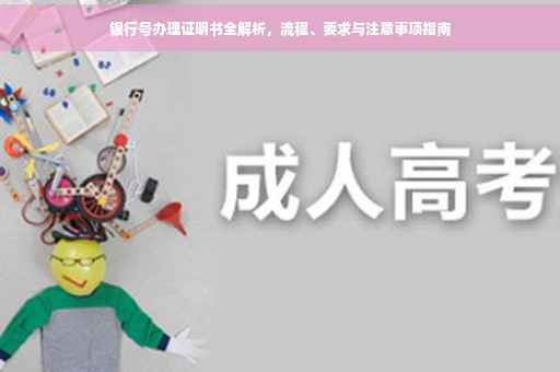 银行号办理证明书全解析，流程、要求与注意事项指南