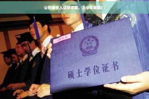 公积金收入证明详解，上半年概览?✨