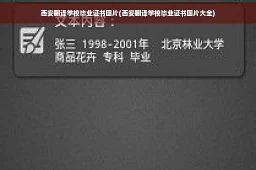 西安翻译学校毕业证书图片(西安翻译学校毕业证书图片大全)