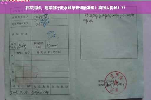 独家揭秘，哪家银行流水账单查询最准确？真相大揭秘！??
