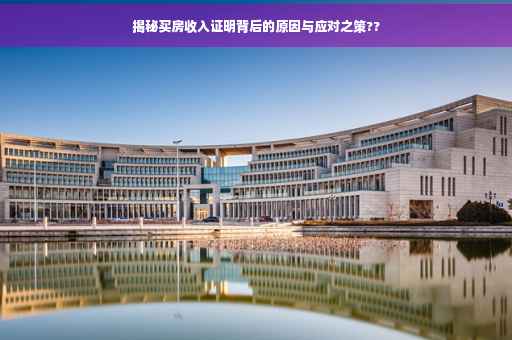 揭秘买房收入证明背后的原因与应对之策??