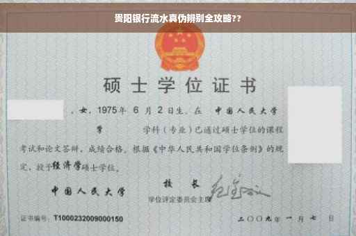 贵阳银行流水真伪辨别全攻略??