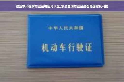 职业本科提前毕业证书图片大全,怎么查询毕业证是否是国家认可的