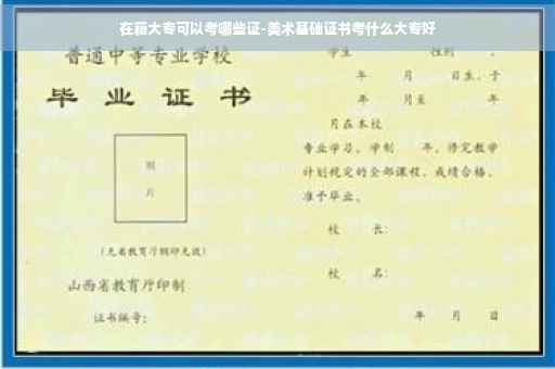 在籍大专可以考哪些证-美术基础证书考什么大专好
