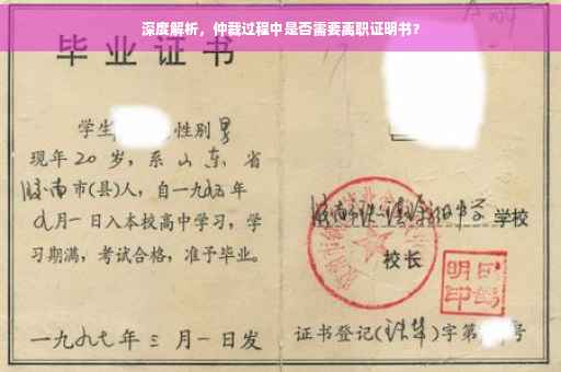 深度解析，仲裁过程中是否需要离职证明书？