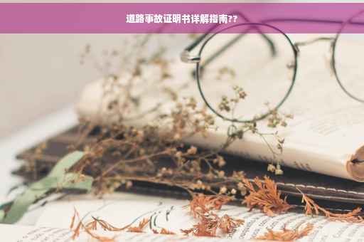 道路事故证明书详解指南??