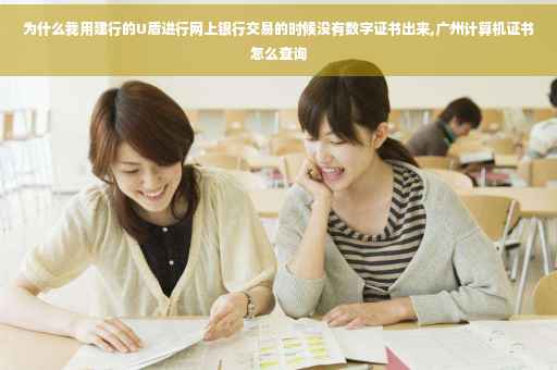 为什么我用建行的U盾进行网上银行交易的时候没有数字证书出来,广州计算机证书怎么查询