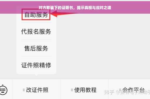 对方欺骗下的证明书，揭示真相与应对之道