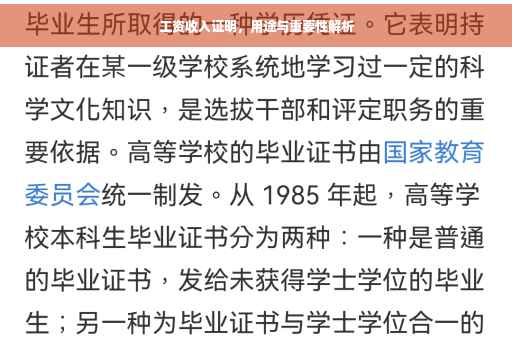工资收入证明，用途与重要性解析