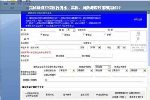 揭秘垫资打造银行流水,真相、风险与应对策略揭秘?? 揭秘垫资打造银行流水,真相、风险与应对策略揭秘??