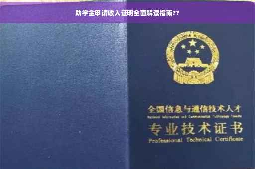 助学金申请收入证明全面解读指南??